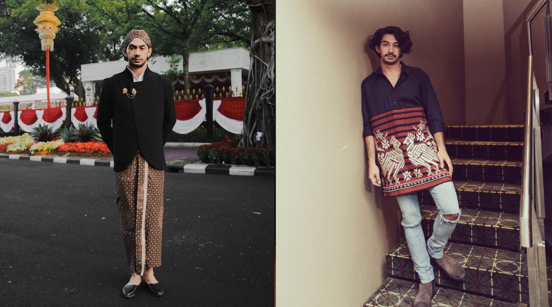 Gaya Reza Rahadian Pakai Outfit Gambar Batik hingga Tenun Indonesia