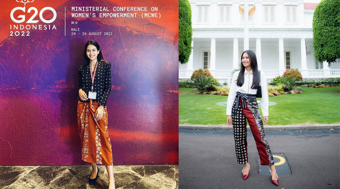 Maudy Ayunda Kreasikan Batik Nusantara Jadi Ootd yang Chic