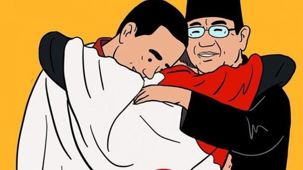 Laris Manis! Artwork Jokowi dan Prabowo di Kemeja Garapan Hari Prast